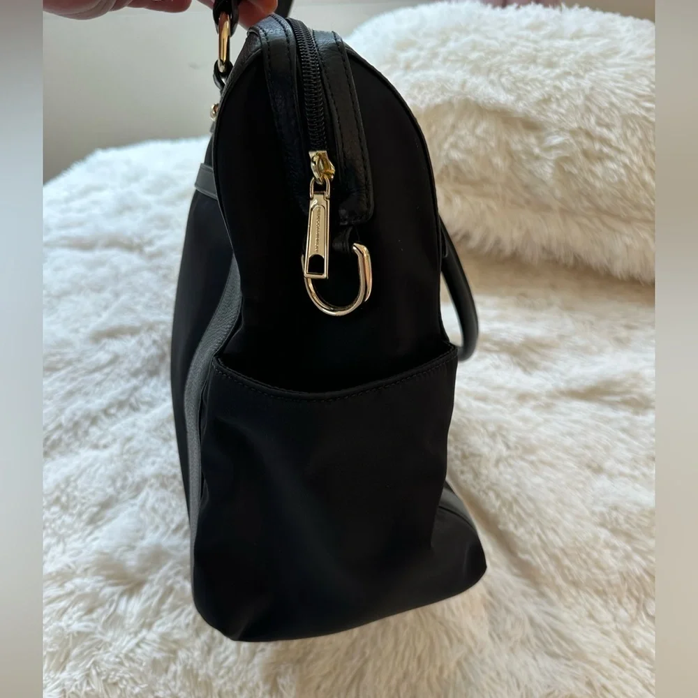 Rebecca Minkoff Knocked Up Black Leather Nylon Diaper Bag NWOT